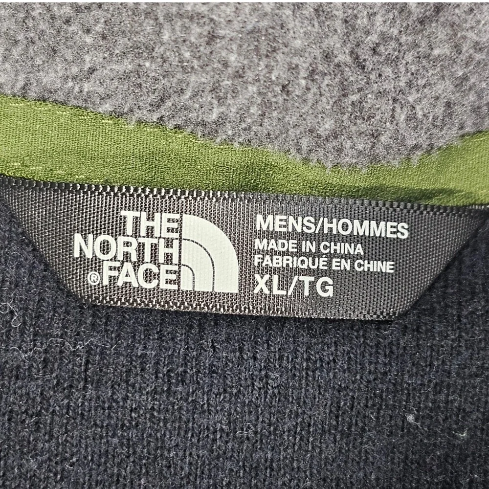 The North Face Mens XL Black Cotton‎ Wool Blend Quarter Zip Mock Neck Sweater